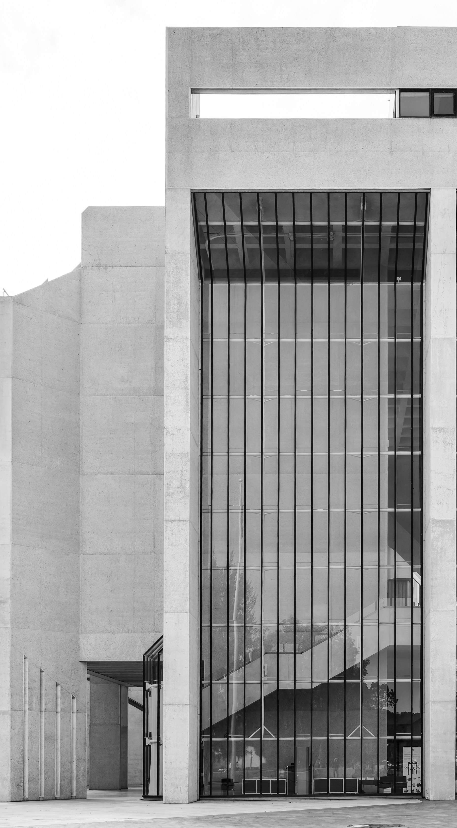 Concrete and glass architecture in Canberra, Australia