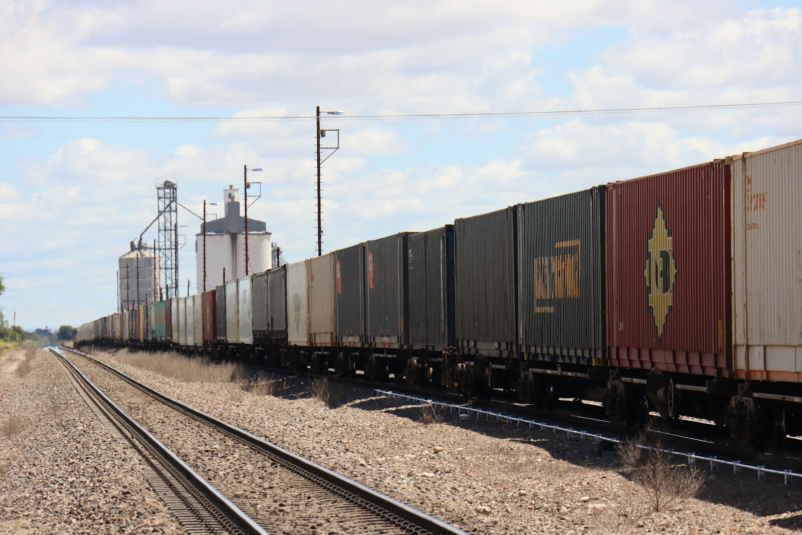 A freight train on a regional rail corridor